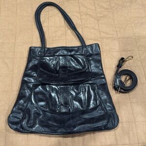 Sabina New York Black Leather Handbag